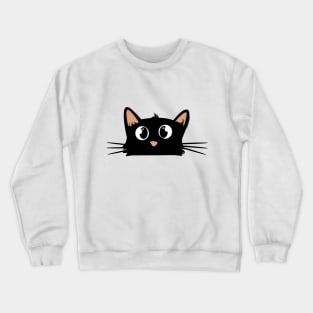 Funny and cute black cat Crewneck Sweatshirt